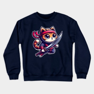 Ninja cat Crewneck Sweatshirt